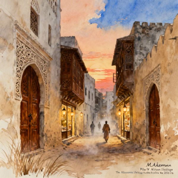 Mombasa's Old Town with narrow winding streets