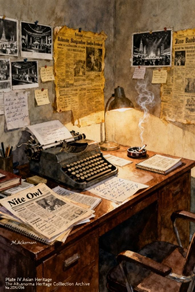 The Nite Owls Office Bangkok Journalism 1960s